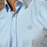 Мужская рубашка Loro Piana голубого цвета