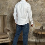 Мужская рубашка Loro Piana белого цвета