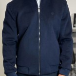 Мужской бомбер Loro Piana синего цвета