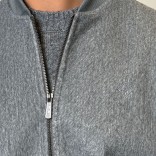 Мужской бомбер Loro Piana серого цвета