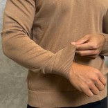 Мужская кофта Loro Piana zip neck - Brown