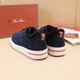 Кроссовки с мехом Loro Piana Newport Walk - Navy