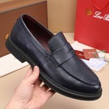 Кожаные лоферы Loro Piana Travis - Navy