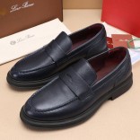 Кожаные лоферы Loro Piana Travis - Navy