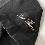 Чёрная мужская футболка Loro Piana embroidered logo