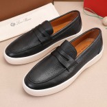 Кожаные лоферы Loro Piana Summer Walk - Black