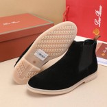 Замшевые ботинки с мехом Loro Piana