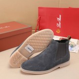 Замшевые ботинки с мехом Loro Piana