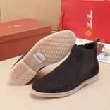 Замшевые ботинки с мехом Loro Piana