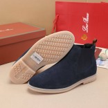 Замшевые ботинки с мехом Loro Piana