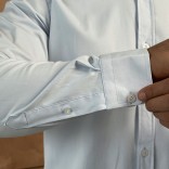 Мужская голубая рубашка Loro Piana logo-embroidered