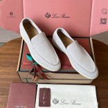 Замшевые лоферы Loro Piana Premium - White