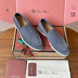 Замшевые лоферы Loro Piana Premium - Grey
