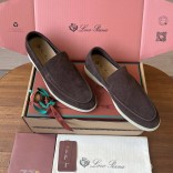 Замшевые лоферы Loro Piana Premium - Brown