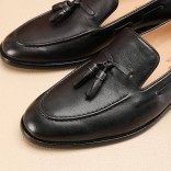 Кожаные лоферы Loro Piana tassel - Black