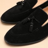 Замшевые лоферы Loro Piana tassel - Black