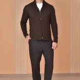 Кашемировый свитер Loro Piana Premium zip-up - Brown