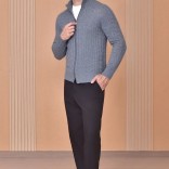 Кашемировый свитер Loro Piana Premium zip-up - Grey