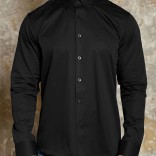 Мужская рубашка Loro Piana logo-embroidered - Black Мужская рубашка Loro Piana logo-embroidered - Black