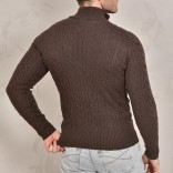 Кашемировый свитер Loro Piana Premium zip-neck - Brown