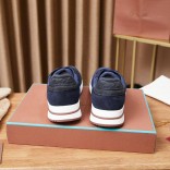 Замшевые кроссовки Loro Piana Week End Walk - Navy