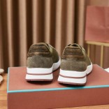 Замшевые кроссовки Loro Piana Week End Walk - Green