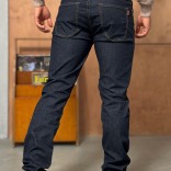 Мужские джинсы тёмно-синего цвета Loro Piana regular fit