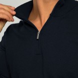 Тёмно-синий джемпер Loro Piana Zip Neck