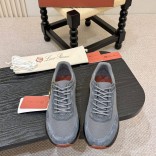 Мужские кроссовки Loro Piana Week End Walk - Grey