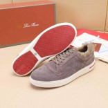 Кроссовки с мехом Loro Piana Newport Walk - Beige