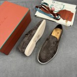 Мужские замшевые лоферы Loro Piana
