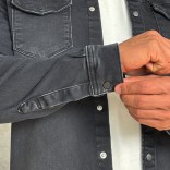 Джинсовая рубашка Loro Piana чёрного цвета