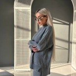 Женский серый костюм Loro Piana Premium