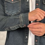 Джинсовая рубашка Loro Piana тёмно-синего цвета