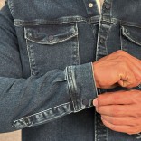 Джинсовая рубашка Loro Piana тёмно-синего цвета