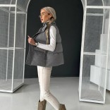 Женская серая жилетка Loro Piana premium