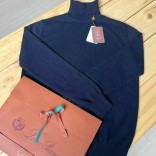 Мужская водолазка Loro Piana Premium - Black Blue