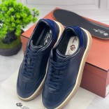 Кожаные кроссовки Loro Piana Tennis Walk - Navy