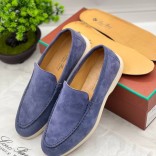 Замшевые лоферы Loro Piana Summer Walk - Blue