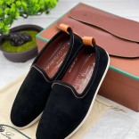 Мужские замшевые лоферы Loro Piana Venice Walk - Black