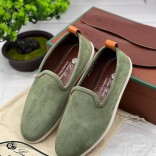 Мужские замшевые лоферы Loro Piana Venice Walk - Green