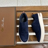 Мужские замшевые кроссовки Loro Piana Newport - Navy