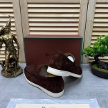 Мужские замшевые лоферы Loro Piana