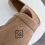 Женские замшевые лоферы Loro Piana Open Walk Premium - Beige