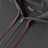 Кофта на молнии Loro Piana Premium signature logo - Grey