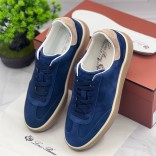 Замшевые кроссовки Loro Piana Tennis Walk - Navy