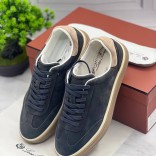 Замшевые кроссовки Loro Piana Tennis Walk - Grey