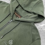 Кофта на молнии Loro Piana logo-embroidered - Green