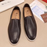 Мужские кожаные лоферы Loro Piana Summer Walk - Brown
