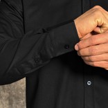 Мужская рубашка Loro Piana чёрного цвета